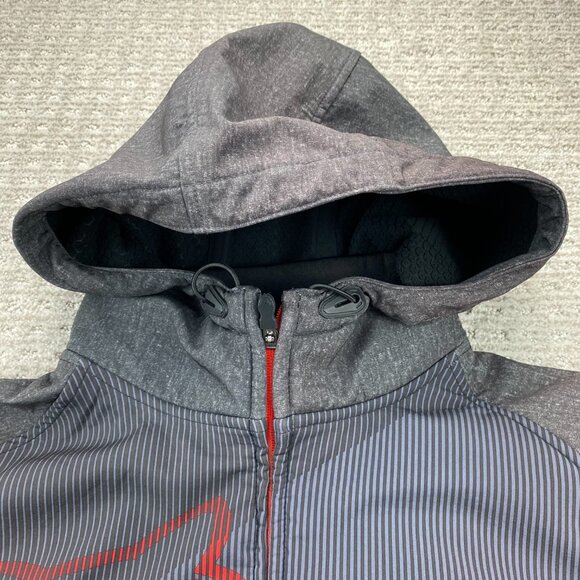 FOX Hooded Jacket Windbreaker Full Zip Men XXL Gray Black FOXTECH Scuba Hood - Picture 4 of 12